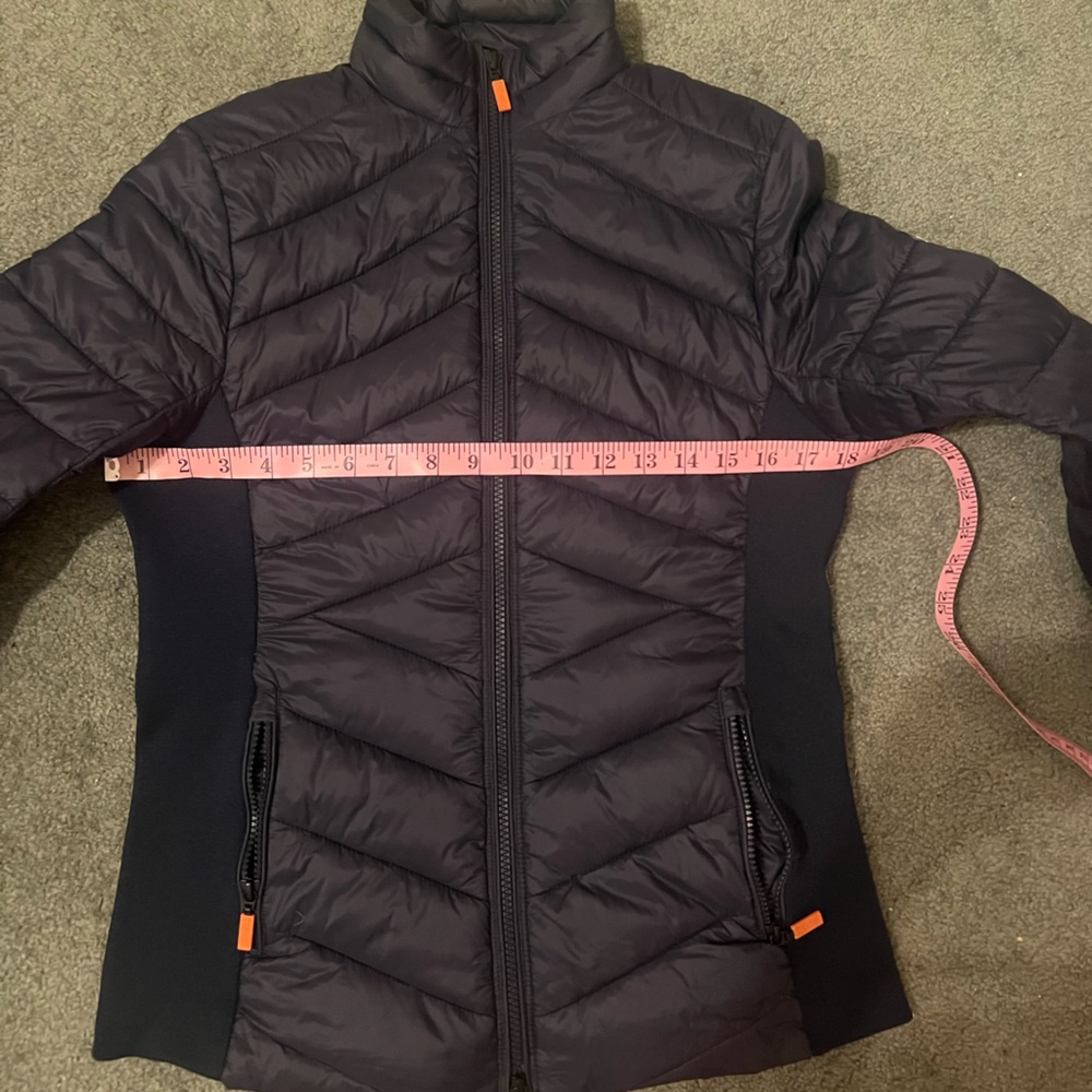 Barbour Quilted Jacket in Navy/Marigold-ASO Kate Middleton Royal-UK10/US6 - Picture 9 of 10